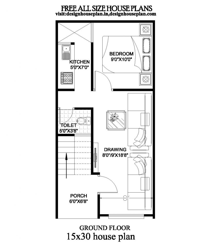 15 by 30 house plan pdf