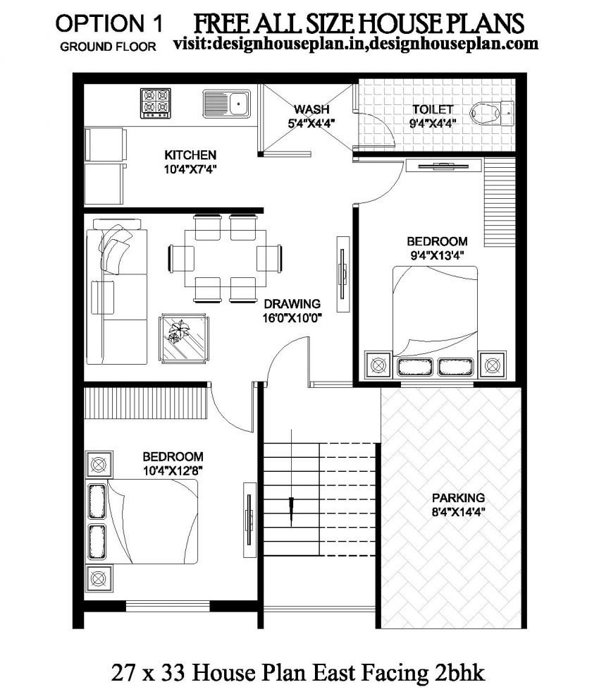 27X33 house plan
