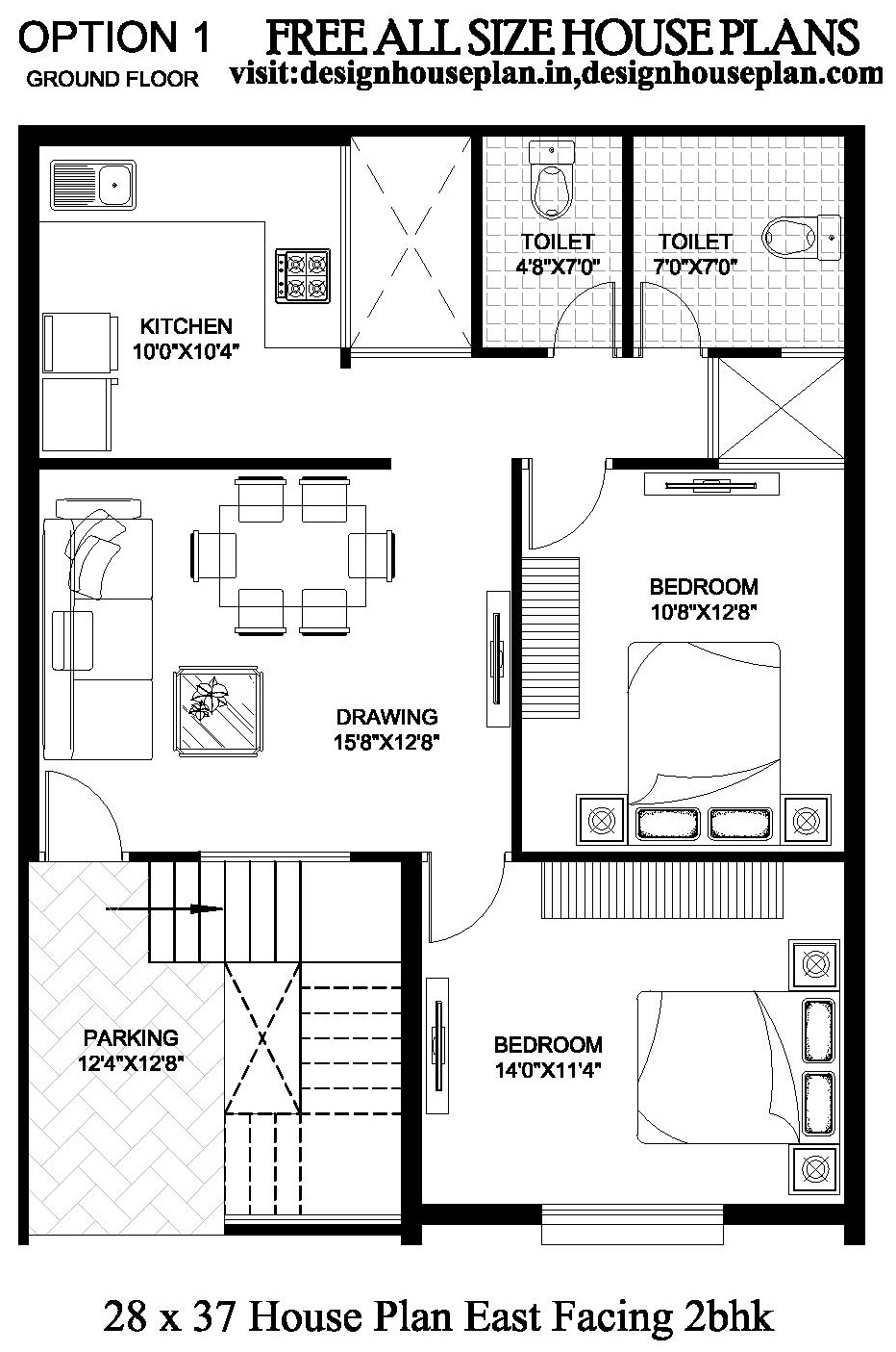 28 by 37 house plan