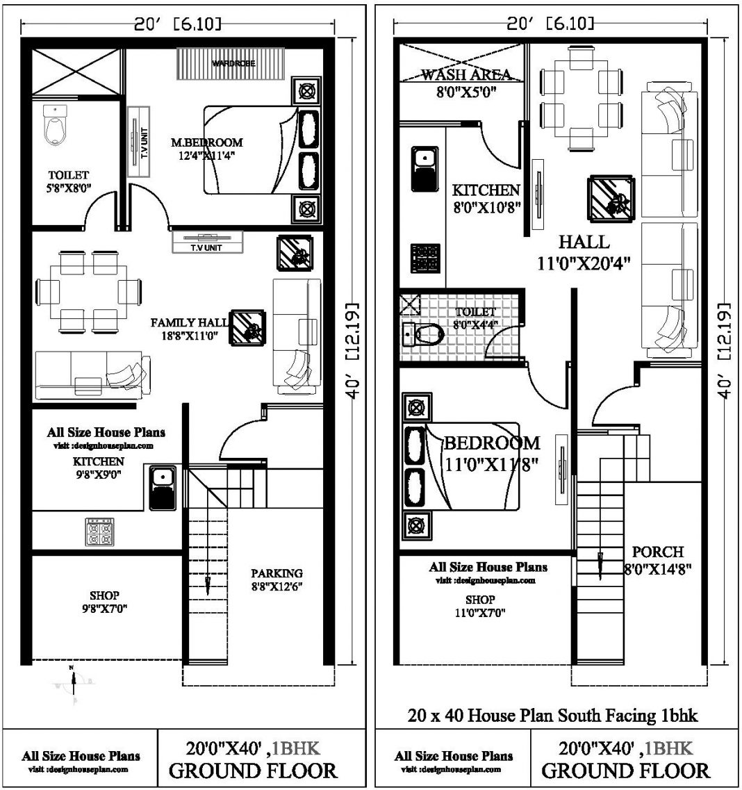 20 By 40 Ft House Plans