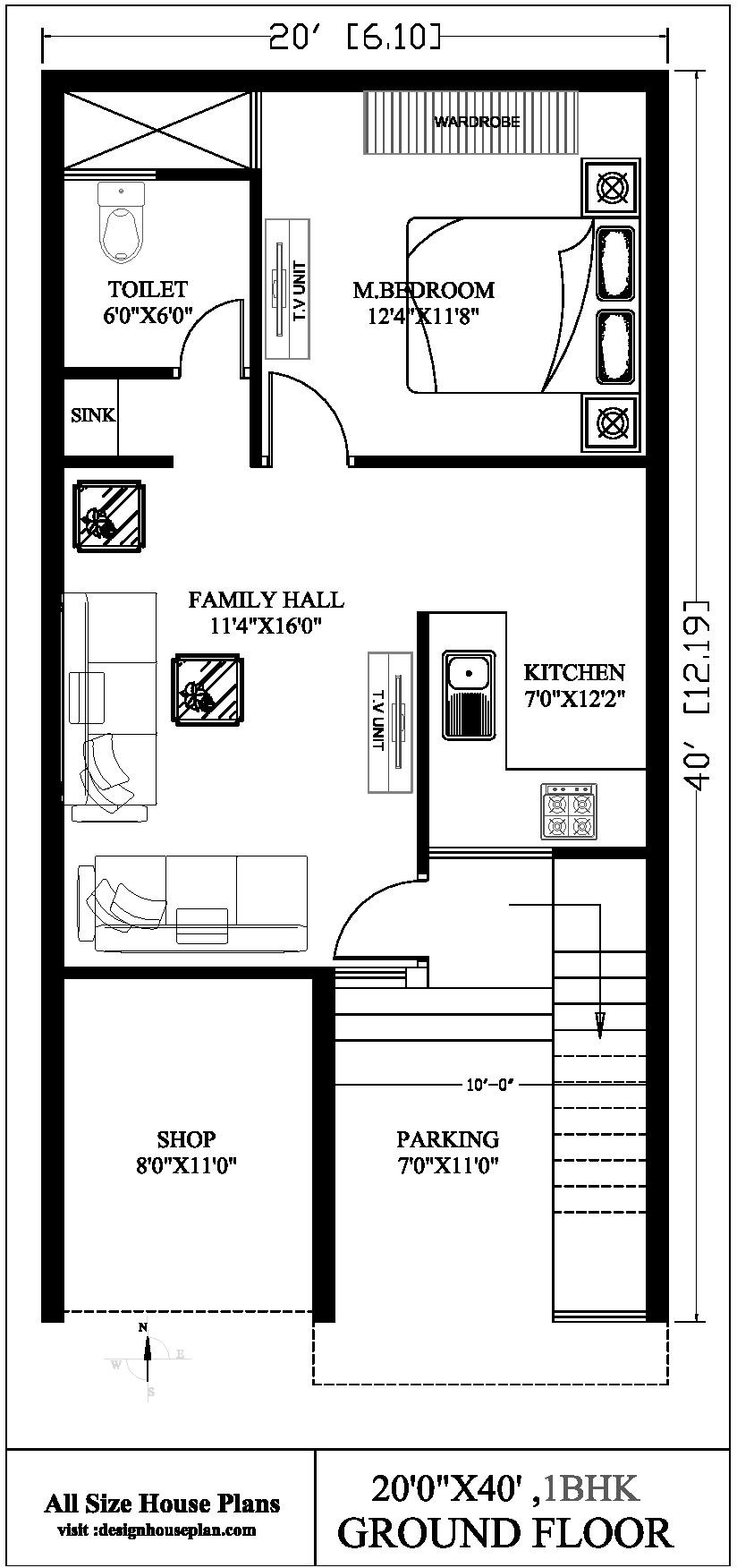 20x40 house plan | 20x40 house plan 3d | Floor plan | design house plan