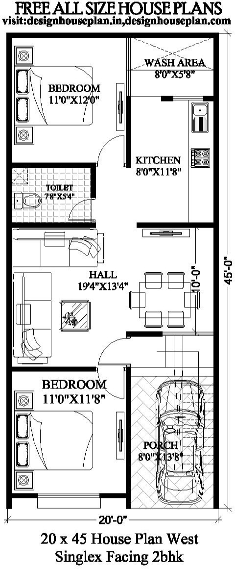 20x45 house plan