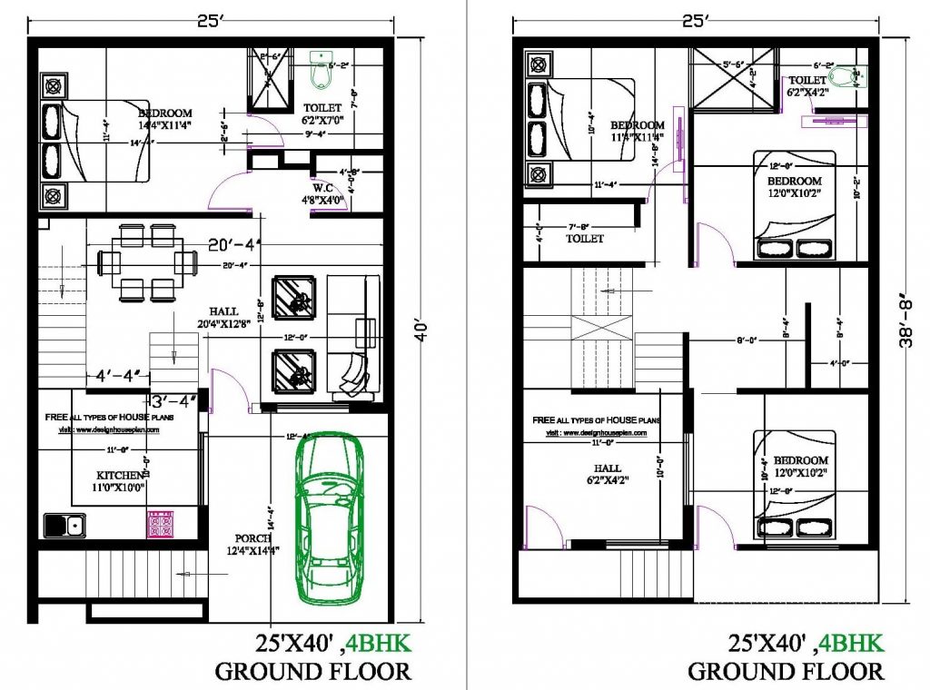 25 x 40 house plan