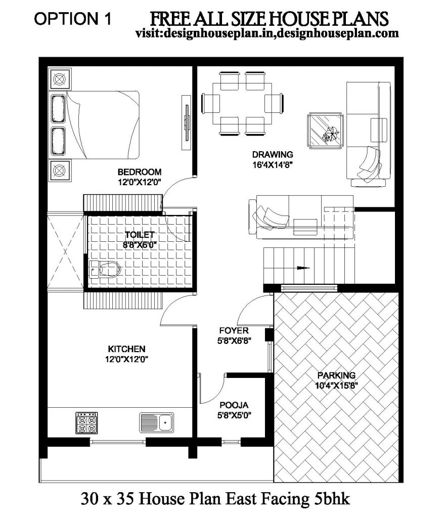 30 x 35 duplex house plans