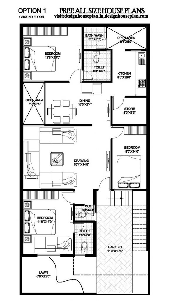 30x60 House Plans East Facing, House Plans With Kitchen Facing Front