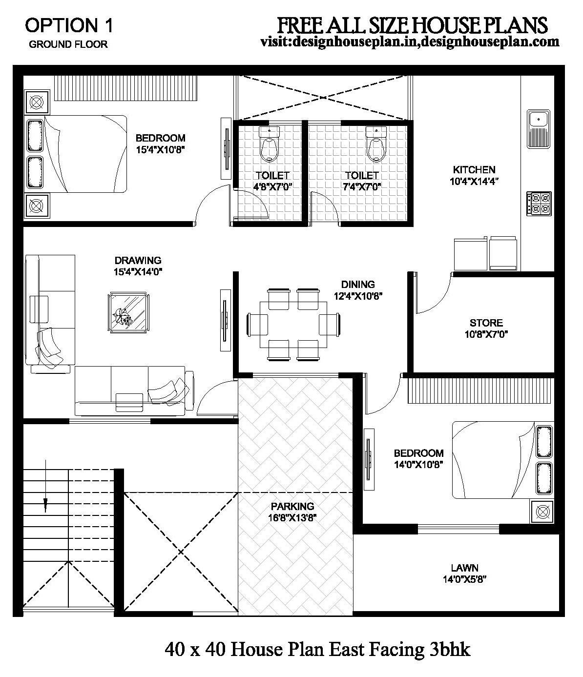 40x40 House Plan East Facing 40x40 house plan design house plan