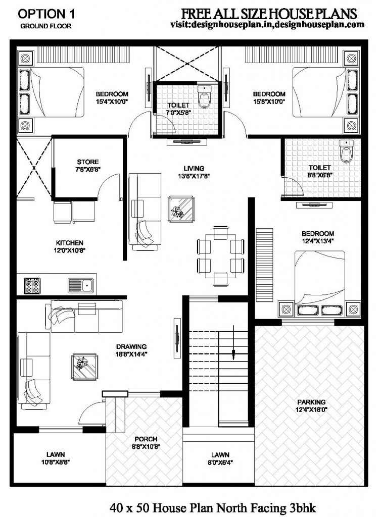 40x50 House Plan Plans 3d, 30 X 50 Duplex House Plans East Facing