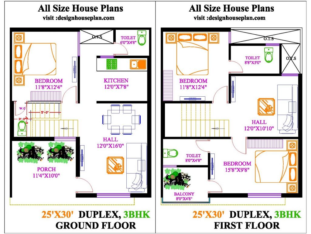 25 x 30 house plan