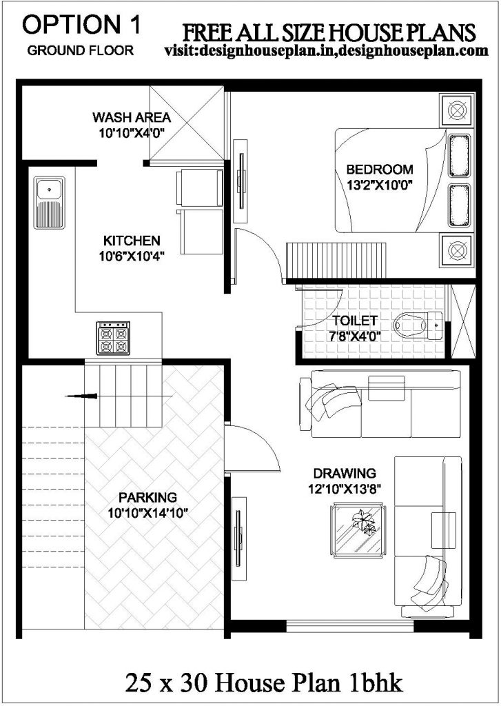 25x30 House Plans Free