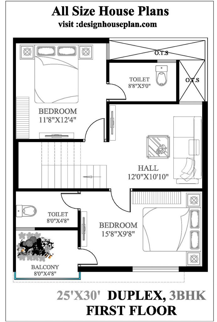 25 x 30 house plan