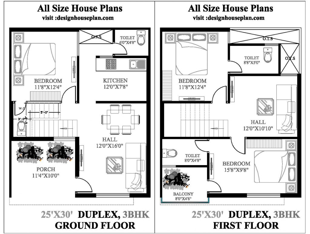 25 x 30 house plan