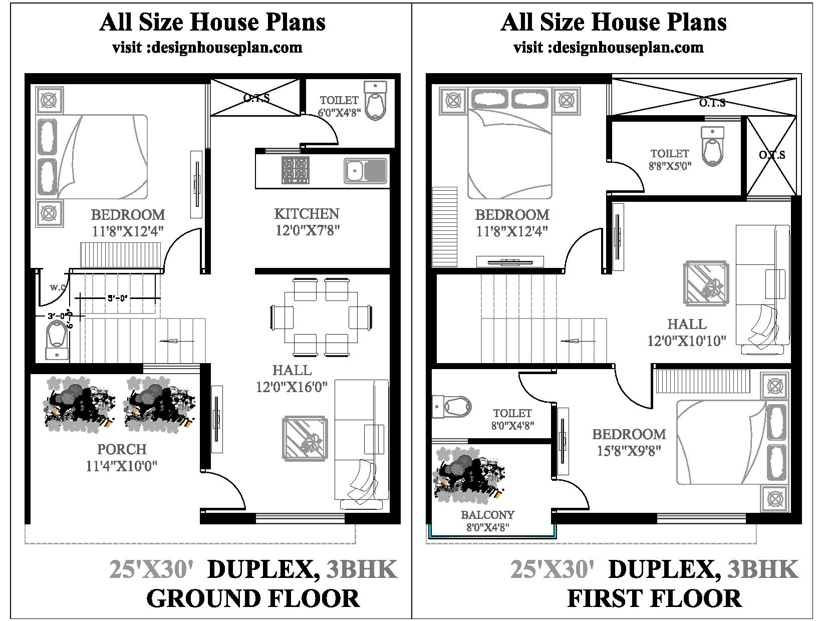 25 X 30 House Plan 25 Ft By 30 Ft House Plans Duplex House Plan 25 X 30