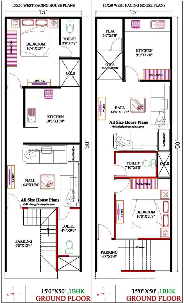 15x50 house plan