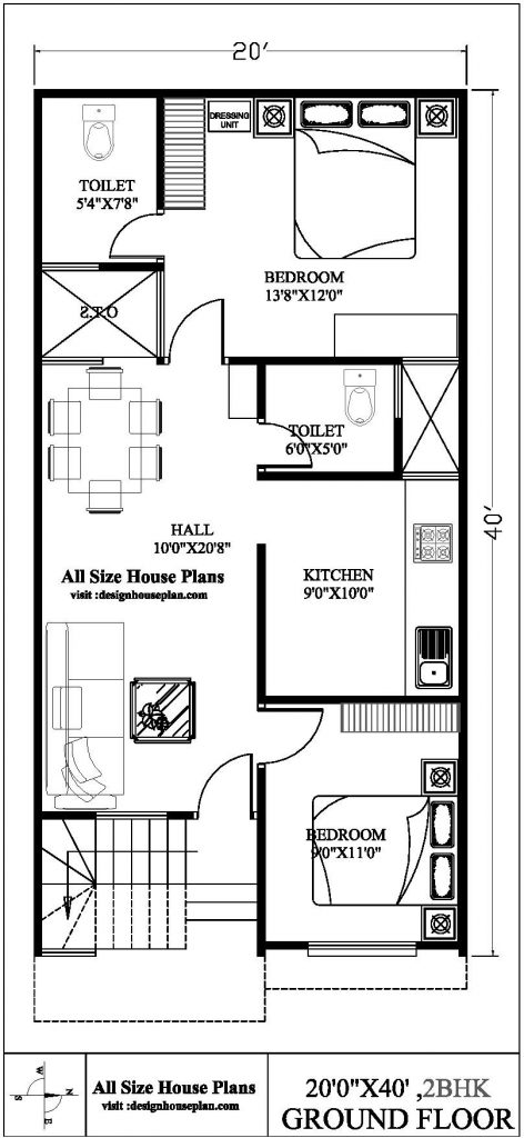 20 by 40 house plans