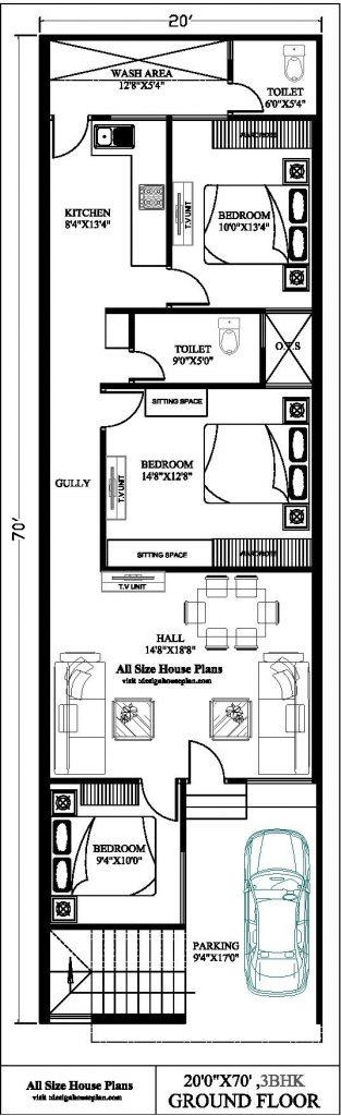 20x70 house plan