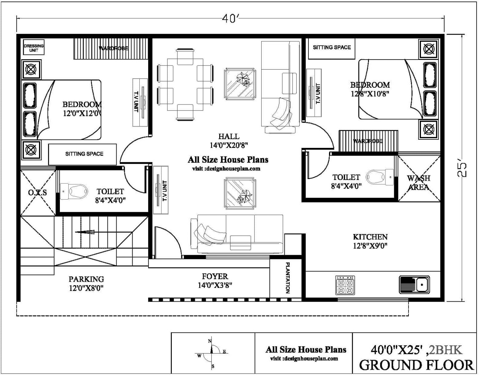 26 By 40 House Plans