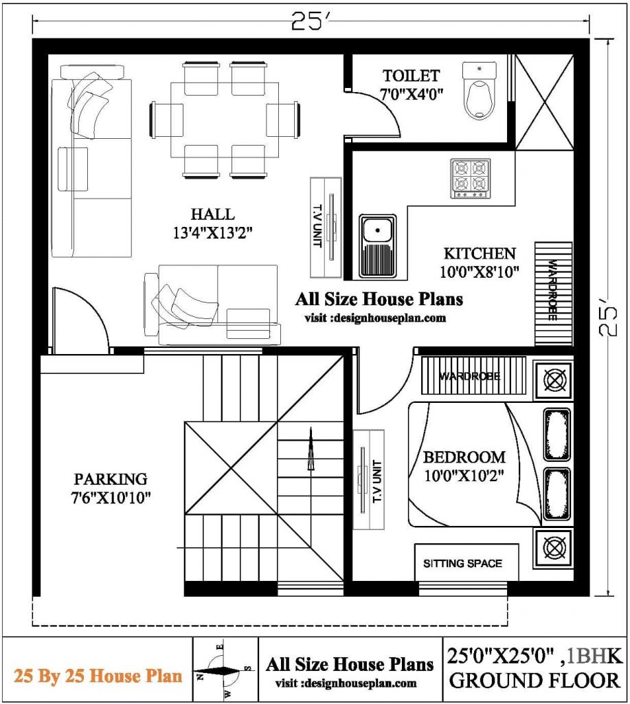 25x25 house plan