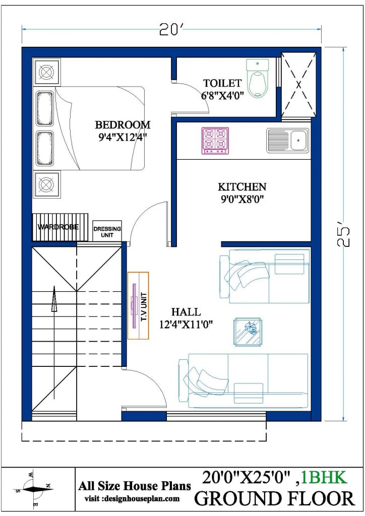 27 42 House Plan With Car Parking