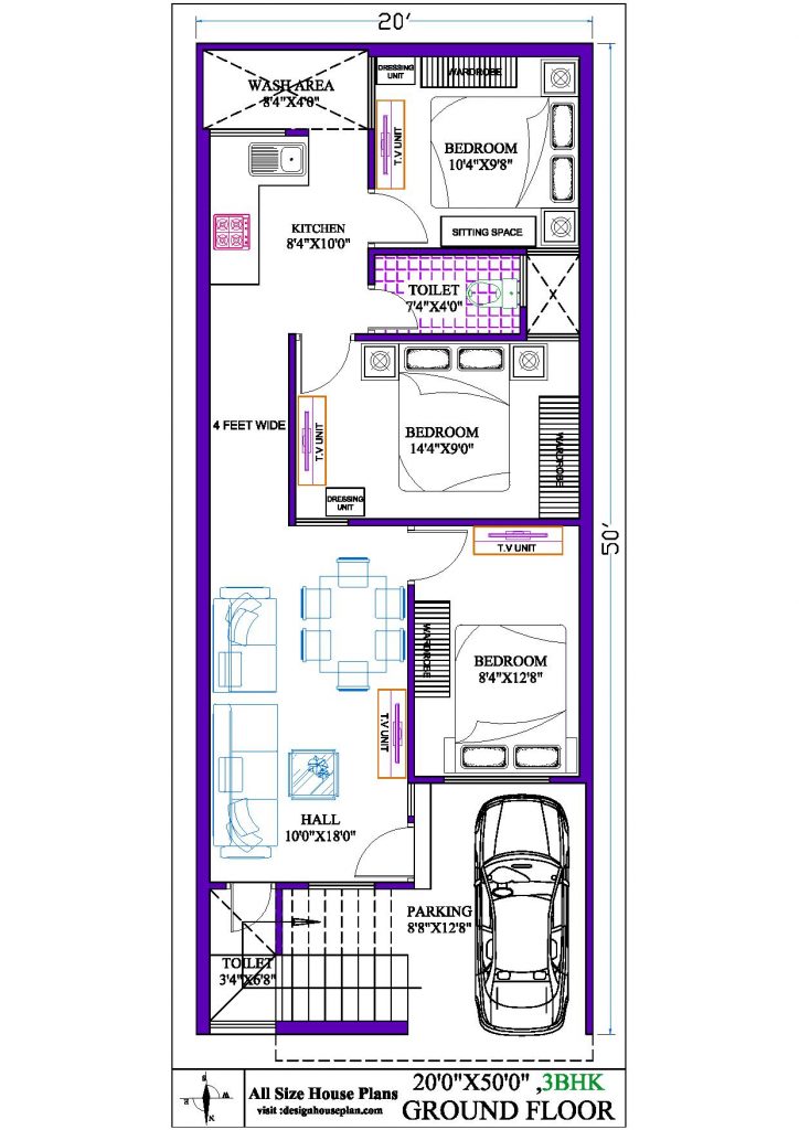 20x50 House Plan Floor With