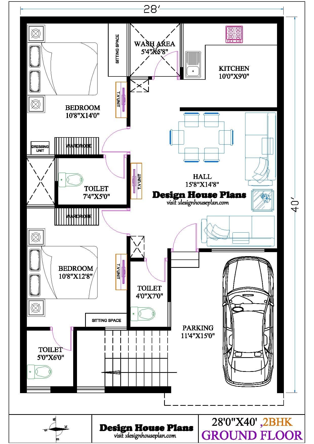 28 By 40 House Plans