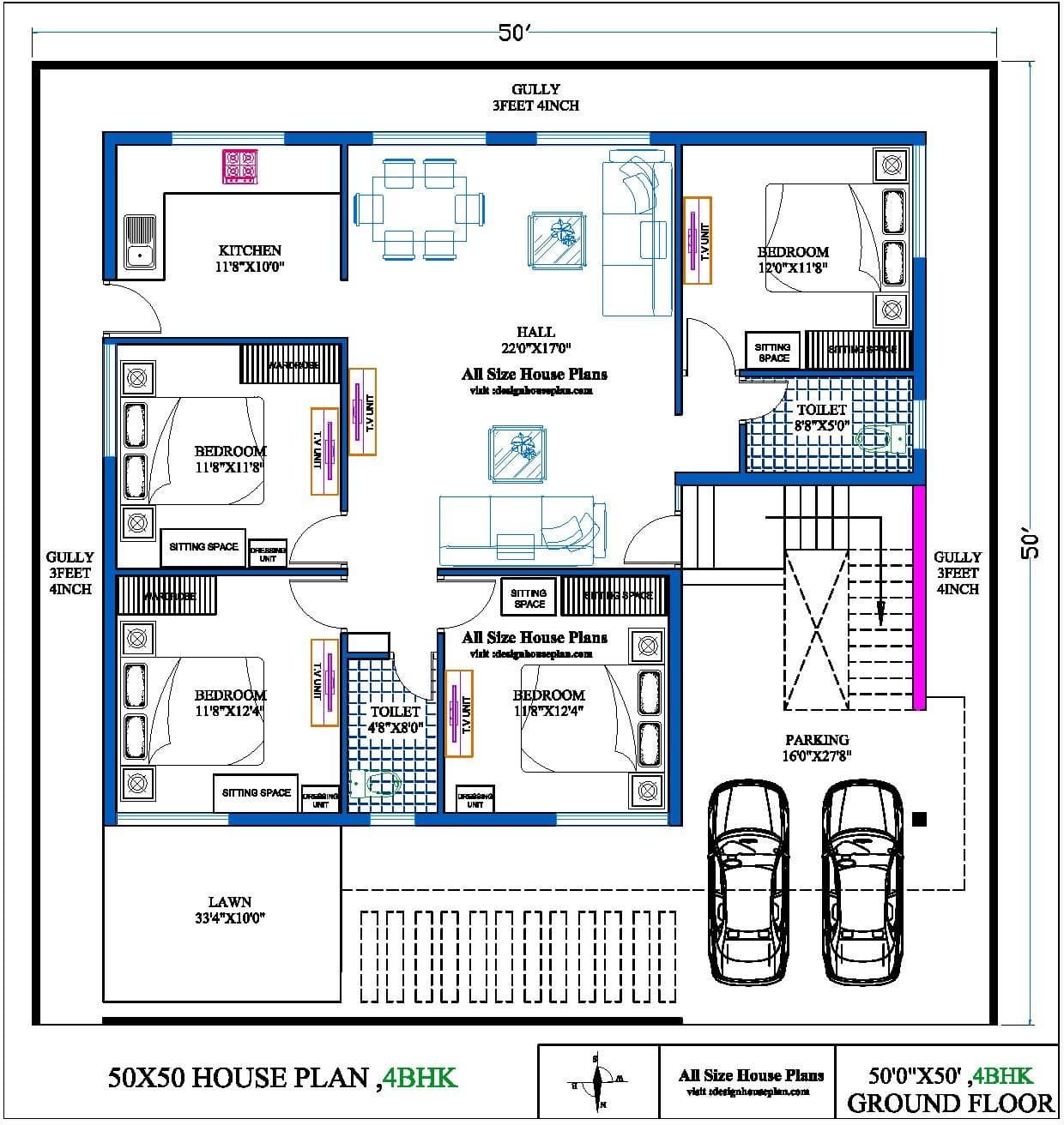 50 by 50 house plans