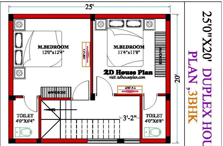 500 Sq Ft 2 Bhk House Plan