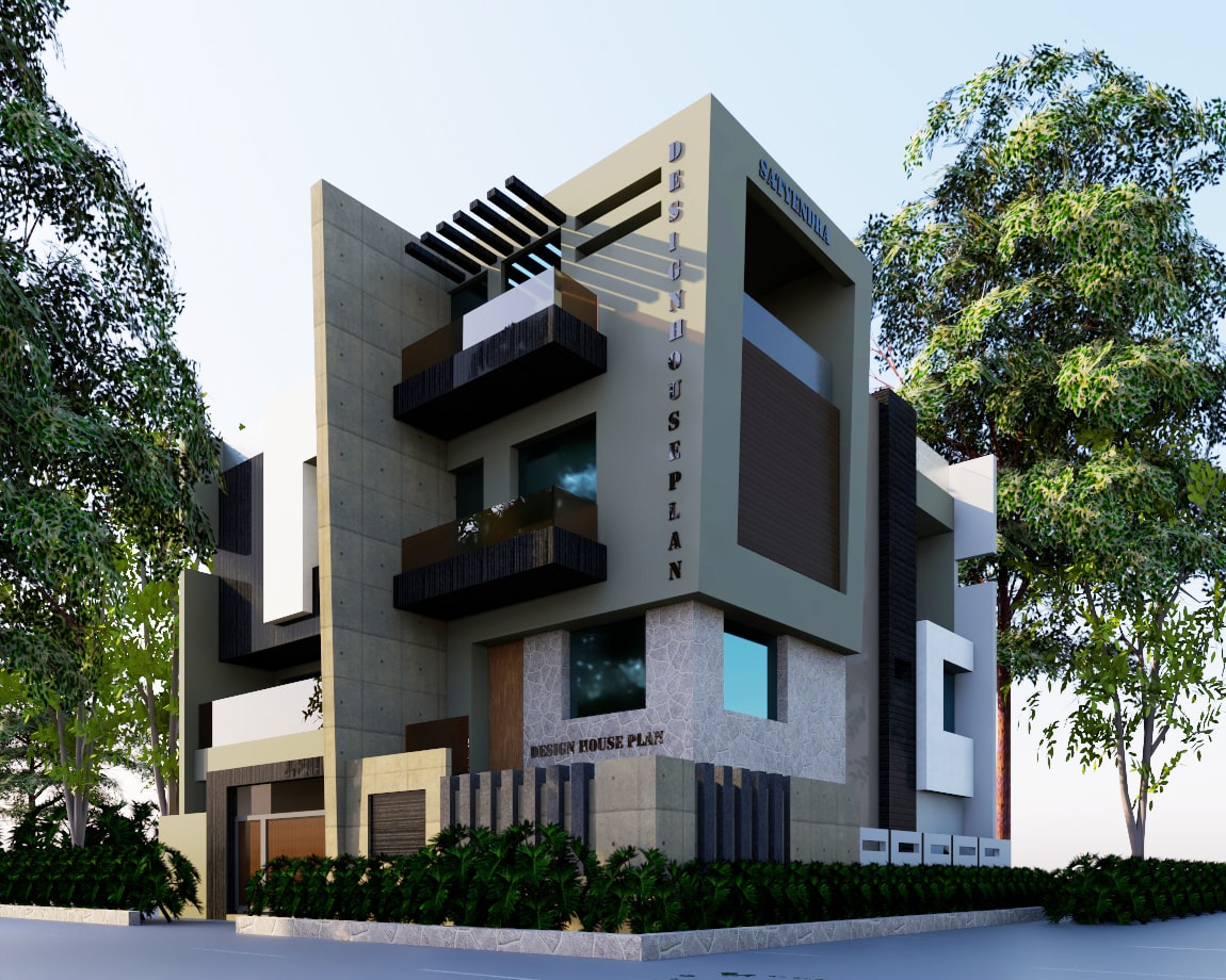 Front elevation design | design house plan | Double floor ...
