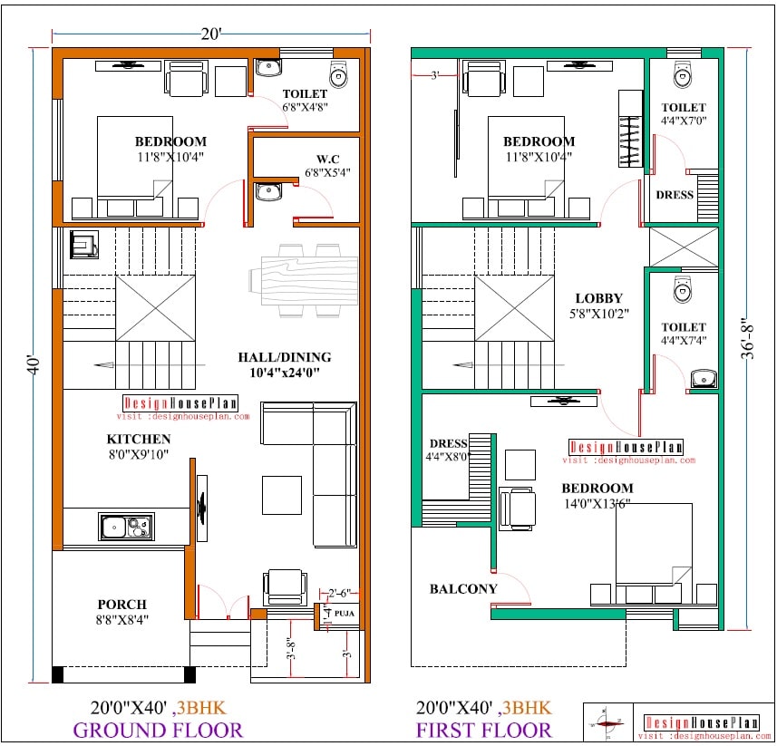 35 X40 4 Bedroom Nalukettu House Plans