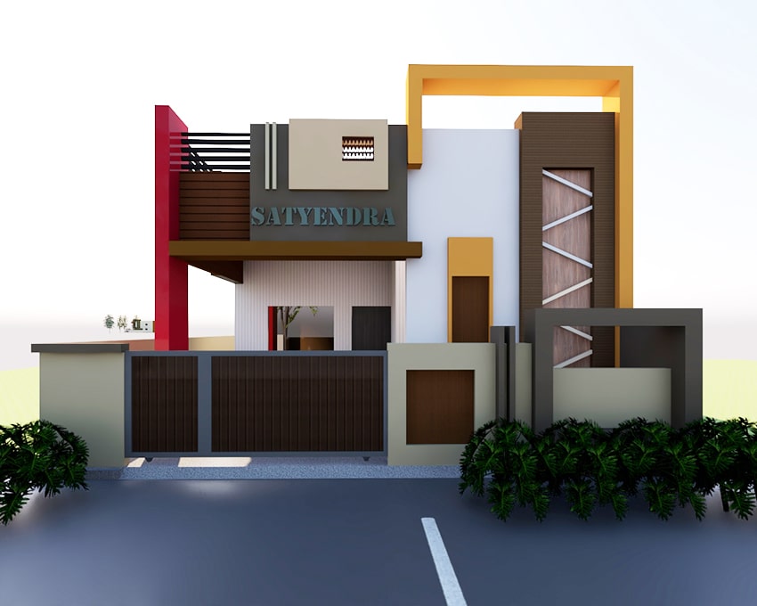 Low-cost normal house front elevation designs