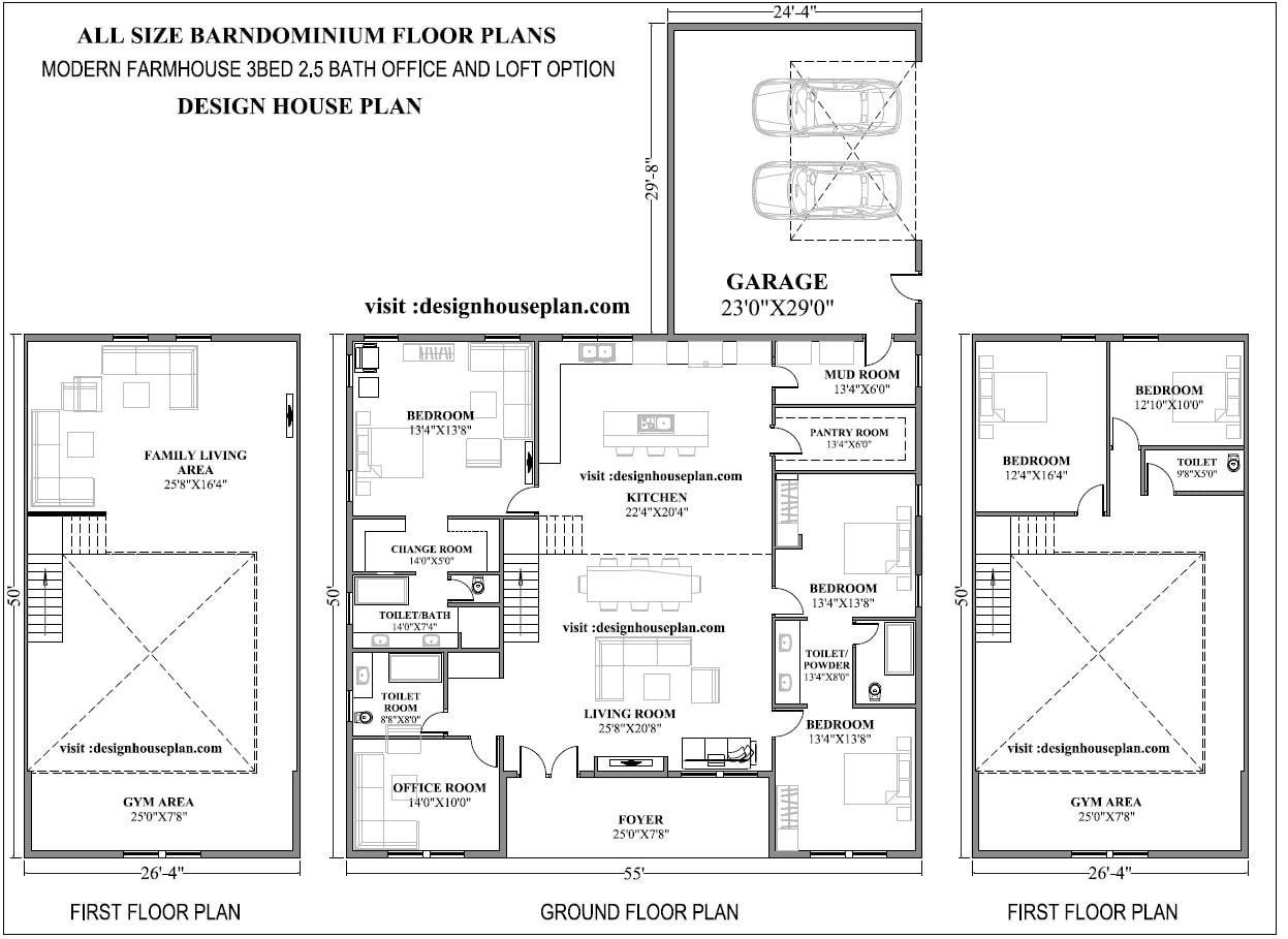 2 story barndominium floor plan