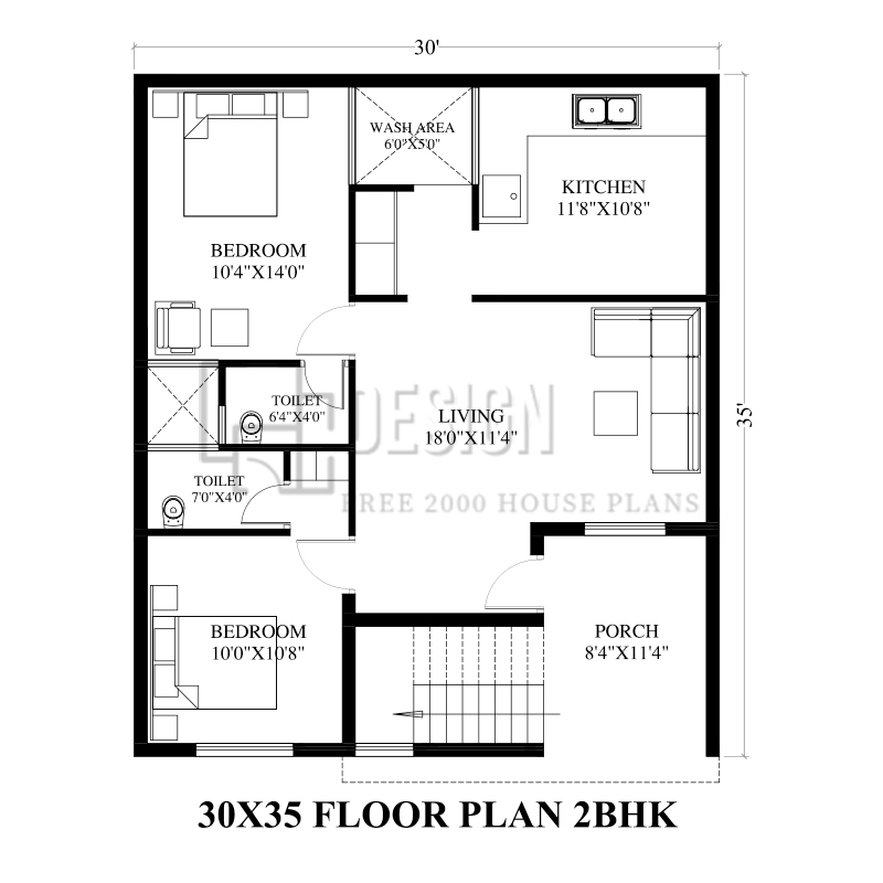 30x35 floor plan