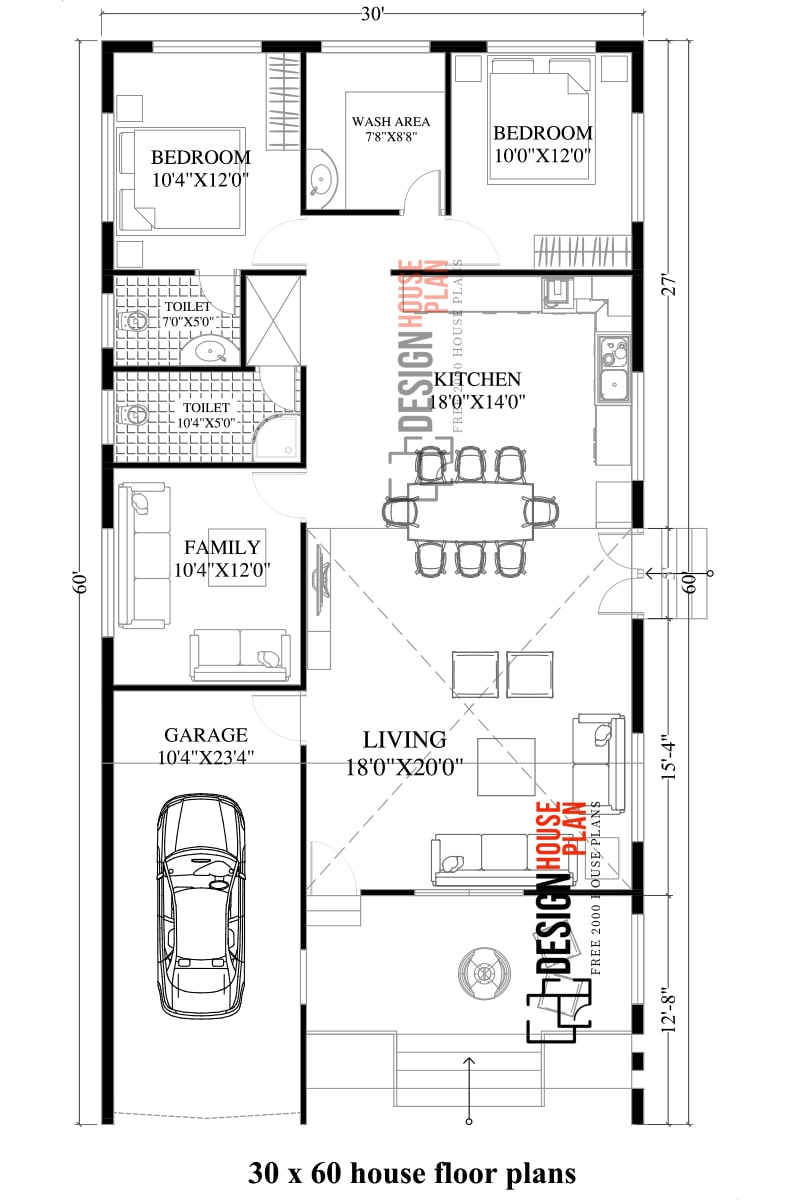 30 x 60 house floor plans