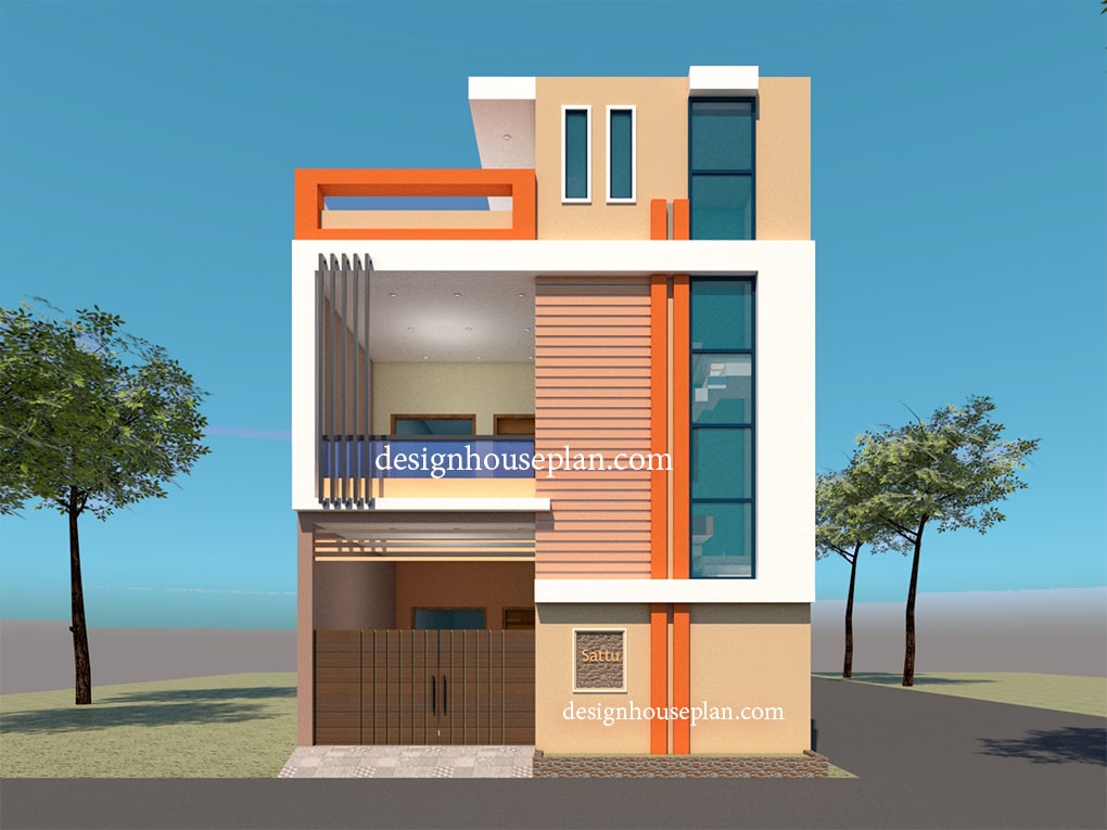 120 gaj house front designs