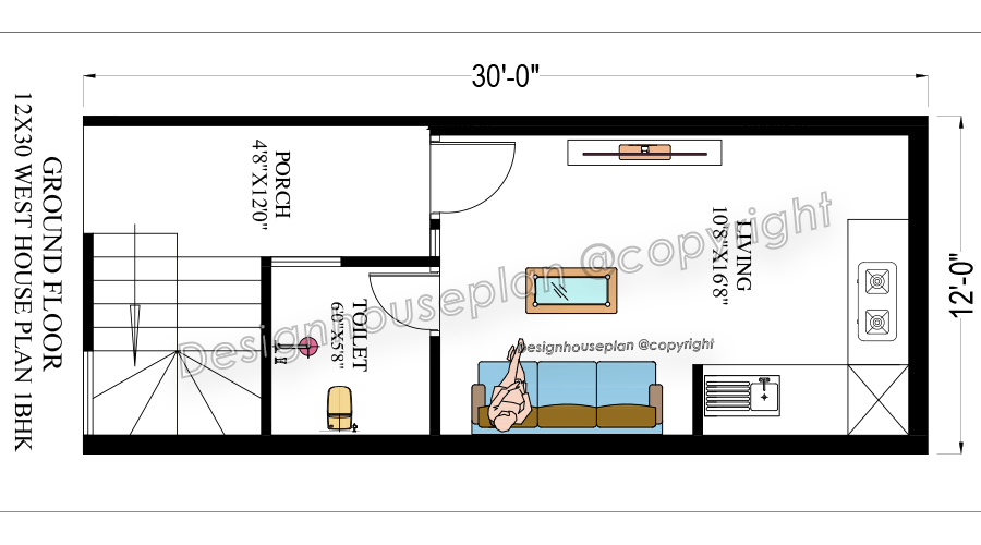 12x30 house plan Vastu