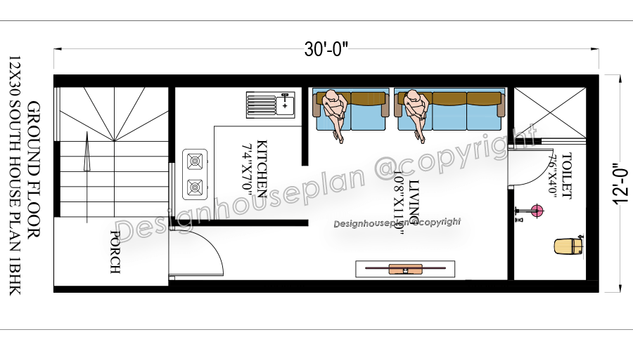 12x30 affordable house design
