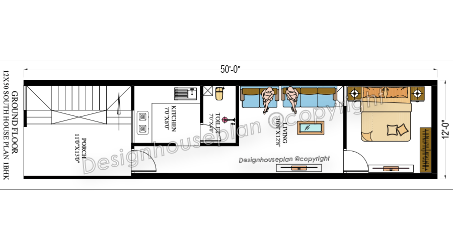 12x50 affordable house design
