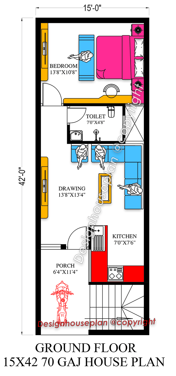 15x42 affordable house design