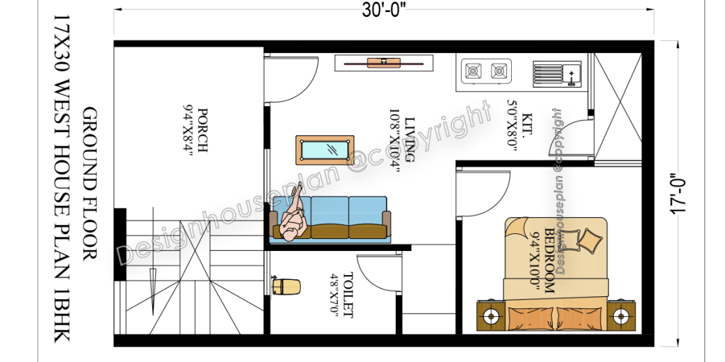17 x 30 house plan Vastu