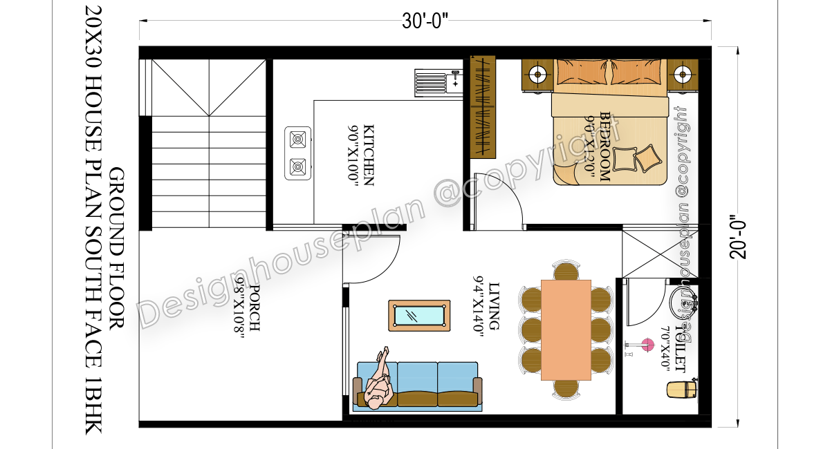 20x30 affordable house design