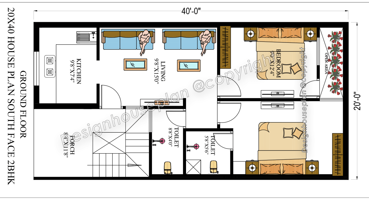 20x40 affordable house design