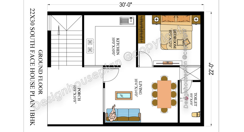 22x30 affordable house design