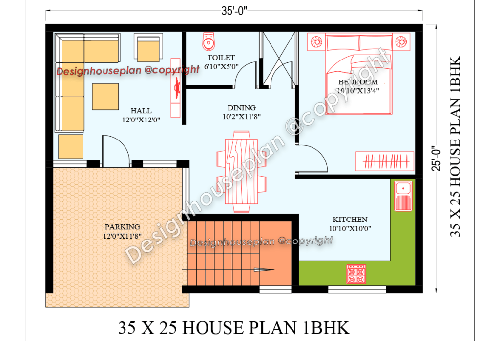 35x25 affordable house design