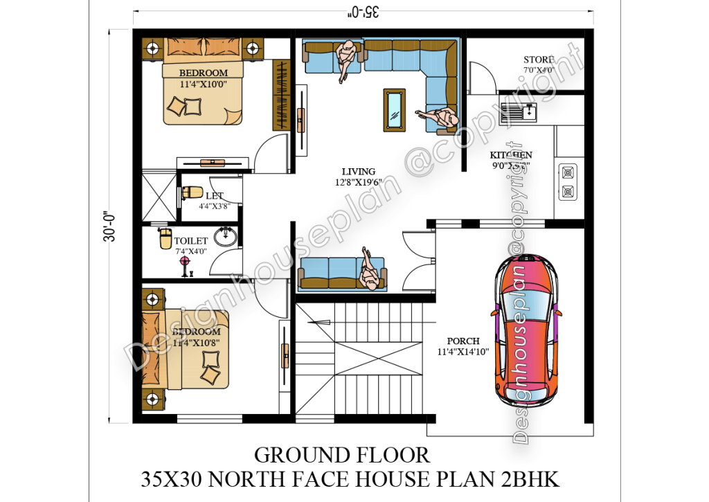 35x30 house plan Vastu