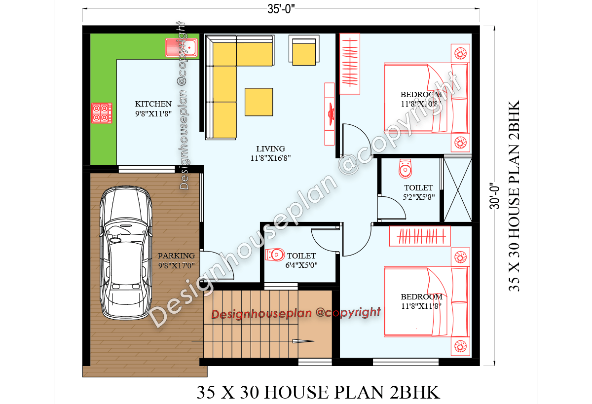 35x30 affordable house design