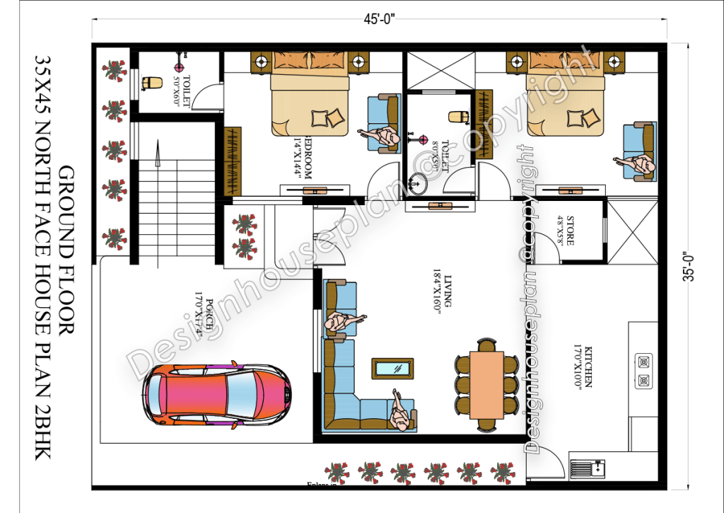 35x45 house plan Vastu