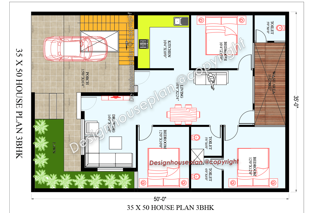 35x50 affordable house design