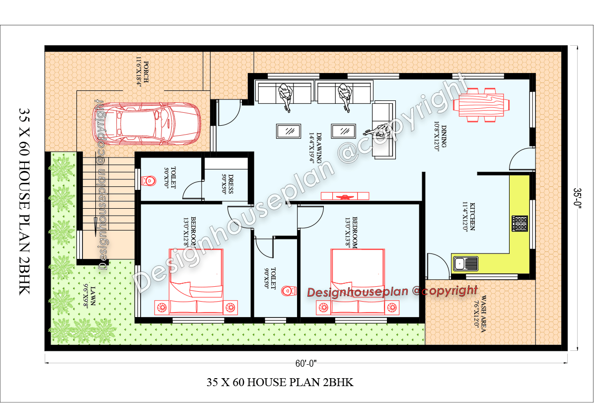 35x60 affordable house design