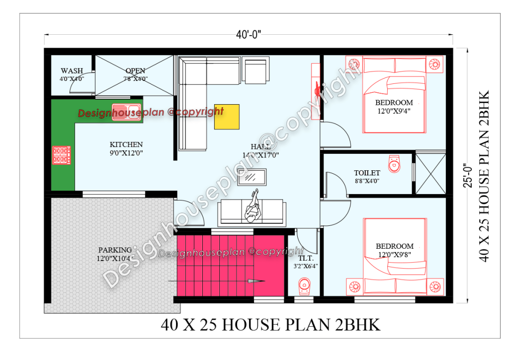 40x25 affordable house design