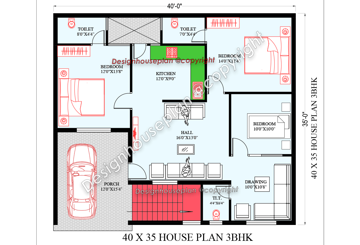 40x35 affordable house design