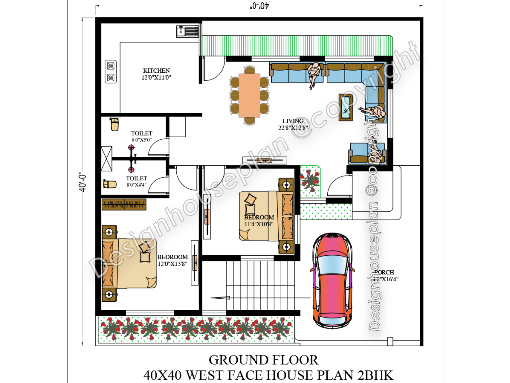 40x40 affordable house design